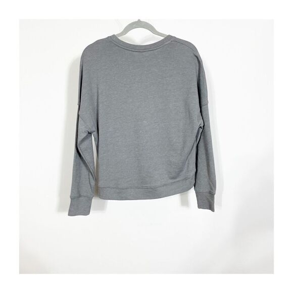 Fabletics Sweater Sweatshirt Womens Stacey Pullover Gray Ladies Small New - Picture 1 of 6